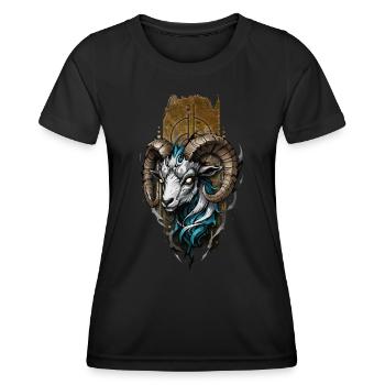 Majestic Ram: Guardian of the Mountains - Women's Functional T-Shirt - black - Front - AI Model Female 172 light (172cm)