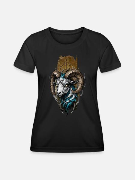 Majestic Ram: Guardian of the Mountains - Women's Functional T-Shirt - black