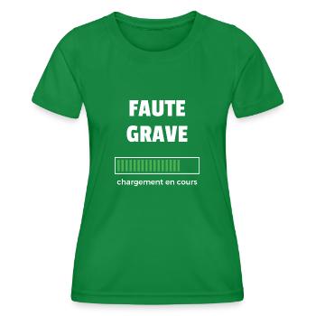 faute grave chargement en cours - T-shirt sport Femme - vert - Devant - AI Model Female 172 dark (172cm)