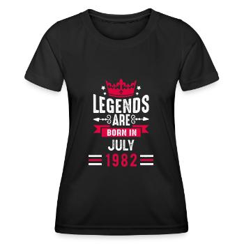 Juli 1982 - 40. Geburtstag Geschenk. Awesome. - Frauen Funktions-T-Shirt - Schwarz - Vorne - AI Model Female 172 light (172cm)