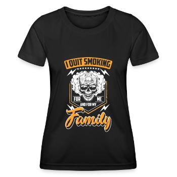 Zigarette Disziplin - Frauen Funktions-T-Shirt - Schwarz - Vorne - AI Model Female 172 light (172cm)