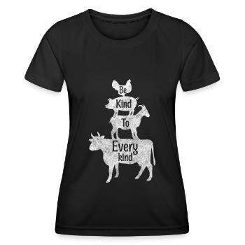 Animal Welfare Vegan Animal Shelter - Women's Functional T-Shirt - black - Front - AI Model Female 172 light (172cm)