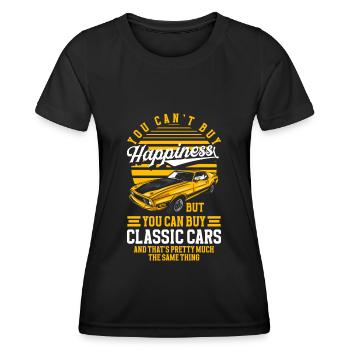 Automobil Retro Car Mechatroniker Sportwagen - Frauen Funktions-T-Shirt - Schwarz - Vorne - AI Model Female 172 light (172cm)