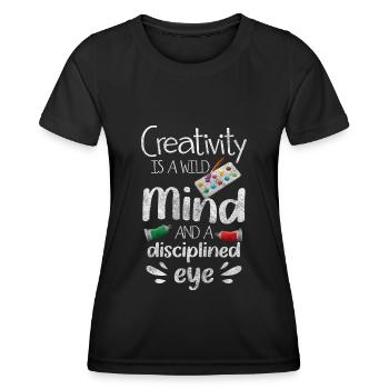Painter Paint Paint Roller - Women's Functional T-Shirt - black - Front - AI Model Female 172 light (172cm)