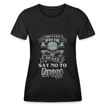 Entzug Abhängigkeit Gesundheit Sauber - Frauen Funktions-T-Shirt - Schwarz - Vorne - AI Model Female 172 light (172cm)