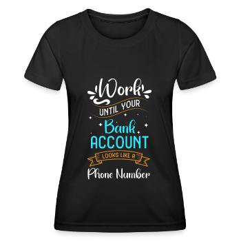 Reichtum Geldbörse Geschenk Gesundheit - Frauen Funktions-T-Shirt - Schwarz - Vorne - AI Model Female 172 light (172cm)