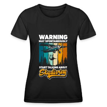 Fallschirm Sprung Extremsport Base Jump - Frauen Funktions-T-Shirt - Schwarz - Vorne - AI Model Female 172 light (172cm)