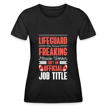 Lifeguard Outdoor Pool Sea Profession - Women's Functional T-Shirt - black - Front - AI Model Female 172 light (172cm)