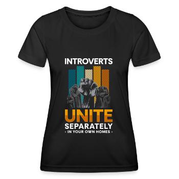 Antisozial Misanthrop Schüchternheit - Frauen Funktions-T-Shirt - Schwarz - Vorne - AI Model Female 172 light (172cm)