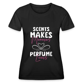 Parfum Parfumerie Flacon de parfum - T-shirt sport Femme - noir - Devant - AI Model Female 172 light (172cm)
