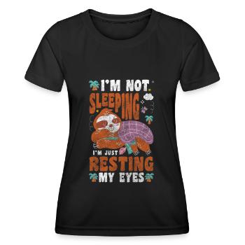 Schlaf Erholung Ausruhen Entspannung - Frauen Funktions-T-Shirt - Schwarz - Vorne - AI Model Female 172 light (172cm)