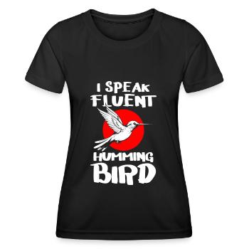 Kolibri Natur Zauberei - Frauen Funktions-T-Shirt - Schwarz - Vorne - AI Model Female 172 light (172cm)