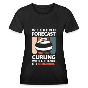 Curling Eiskalt Wischen - Frauen Funktions-T-Shirt - Schwarz - Vorne - AI Model Female 172 light (172cm)