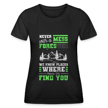 Forestry Workers Forests Tree - Women's Functional T-Shirt - black - Front - AI Model Female 172 light (172cm)