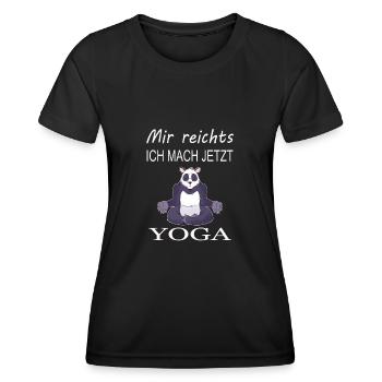 PANDA YOGA Mir reichts ich mach jetzt Yoga - Frauen Funktions-T-Shirt - Schwarz - Vorne - AI Model Female 172 light (172cm)