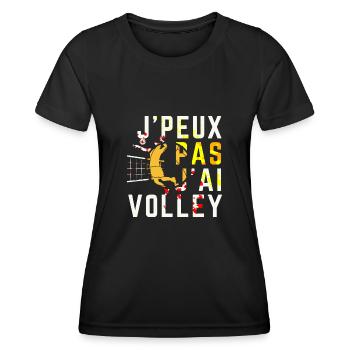 Ich kann nicht Volley - Frauen Funktions-T-Shirt - Schwarz - Vorne - AI Model Female 172 light (172cm)