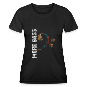 Mehr Bass - Frauen Funktions-T-Shirt - Schwarz - Vorne - AI Model Female 172 light (172cm)