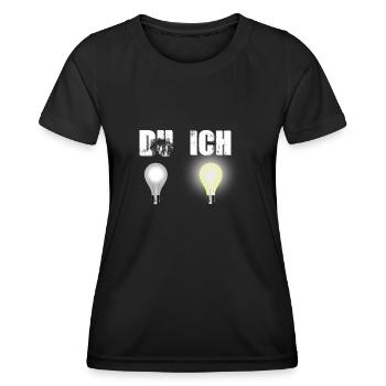 Ampoule Intelligente Moi Tu - T-shirt sport Femme - noir - Devant - AI Model Female 172 light (172cm)