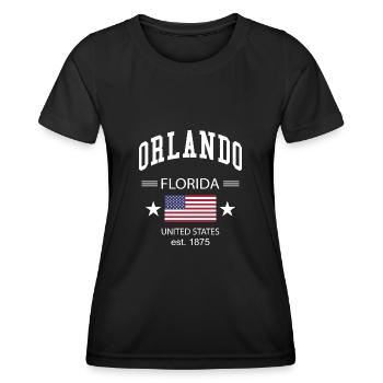 Orlando - T-shirt sport Femme - noir - Devant - AI Model Female 172 light (172cm)