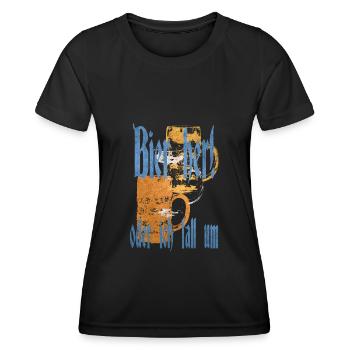 Bier her oder ich fall um - Frauen Funktions-T-Shirt - Schwarz - Vorne - AI Model Female 172 light (172cm)