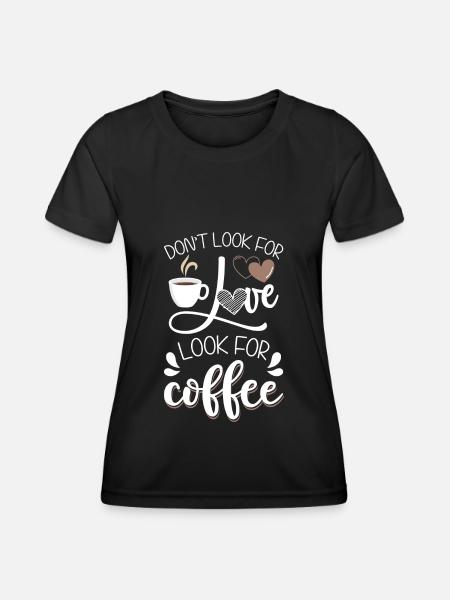 Espresso Latte Macchiato - Frauen Funktions-T-Shirt - Schwarz
