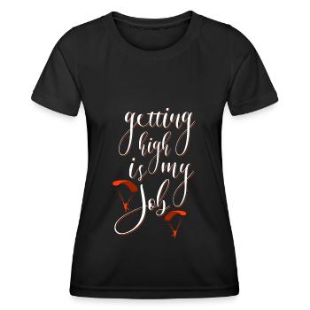 Parapente Parapente Chute Libre - T-shirt sport Femme - noir - Devant - AI Model Female 172 light (172cm)