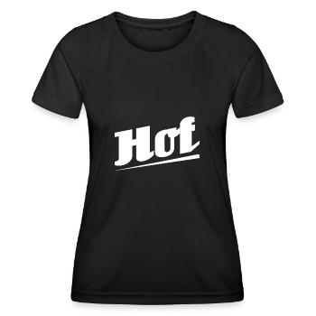 Hof - Textdesign mit Stadtnamen - Frauen Funktions-T-Shirt - Schwarz - Vorne - AI Model Female 172 light (172cm)