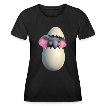 Baby elephant hatch - Women's Functional T-Shirt - black - Front - AI Model Female 172 light (172cm)