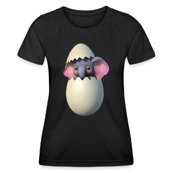 Baby elephant hatch - Women's Functional T-Shirt - black - Front - AI Model Female 172 light (172cm)
