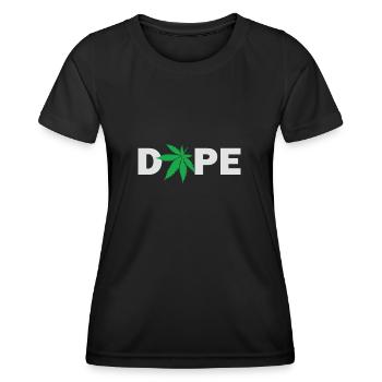 D0pe avec Feuille de Cannabis Marijuana Cannabis Weed - T-shirt sport Femme - noir - Devant - AI Model Female 172 light (172cm)