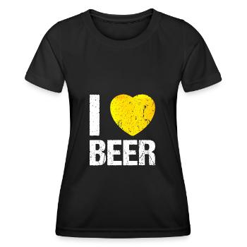 J’adore Beer Bier - T-shirt sport Femme - noir - Devant - AI Model Female 172 light (172cm)