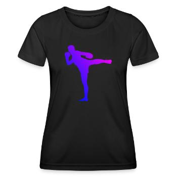 Muay Thai Thai Boxer Thai Boxing Thai Boxing Thai Boxing - Women's Functional T-Shirt - black - Front - AI Model Female 172 light (172cm)