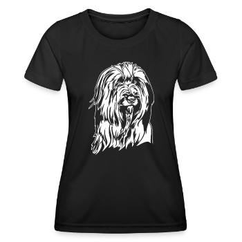 Wäller Portrait Chien Chiens Wilsigns - T-shirt sport Femme - noir - Devant - AI Model Female 172 light (172cm)