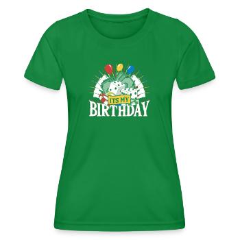 Gaming Salon Jackpot Casino My Birthday Casino - Women's Functional T-Shirt - kelly green - Front - AI Model Female 172 dark (172cm)