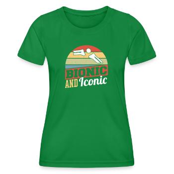 Bionisch und ikonisch - Frauen Funktions-T-Shirt - Kelly Green - Vorne - AI Model Female 172 dark (172cm)