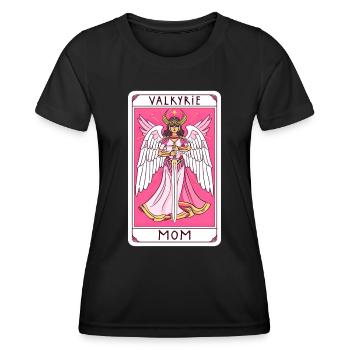 Carte Viking Maman Valkyrie - T-shirt sport Femme - noir - Devant - AI Model Female 172 light (172cm)