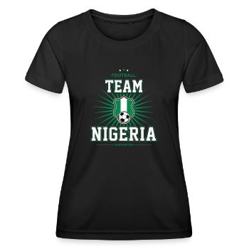 Nigeria - Frauen Funktions-T-Shirt - Schwarz - Vorne - AI Model Female 172 light (172cm)