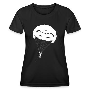 Parachute ascensionnel Parapente - T-shirt sport Femme - noir - Devant - AI Model Female 172 light (172cm)
