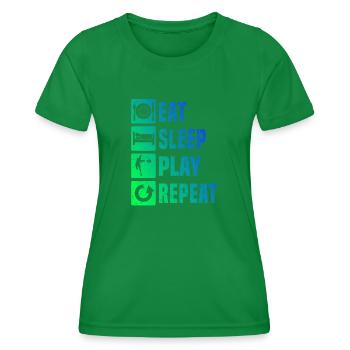 Tennisspieler Tennis Damen Tennis spielen Herren - Frauen Funktions-T-Shirt - Kelly Green - Vorne - AI Model Female 172 dark (172cm)
