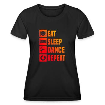 Bgirl Hommes Bboy Hiphop Break Dance Femmes - T-shirt sport Femme - noir - Devant - AI Model Female 172 light (172cm)