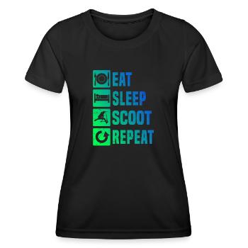 Stunt Roller Scooter Stunt Stuntscoot homme - T-shirt sport Femme - noir - Devant - AI Model Female 172 light (172cm)