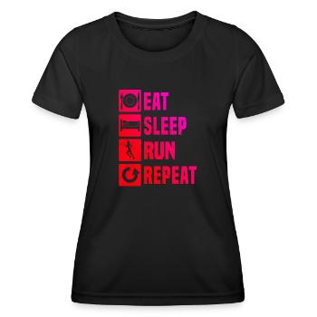 Fitness Course à pied Hommes Course de Jogging Femmes - T-shirt sport Femme - noir - Devant - AI Model Female 172 light (172cm)