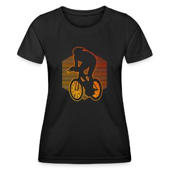 Cycliste sur route femmes course cyclisme vélo de route - T-shirt sport Femme - noir - Devant - AI Model Female 172 light (172cm)