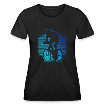 Courses de vélo de route cyclisme cyclistes de course hommes - T-shirt sport Femme - noir - Devant - AI Model Female 172 light (172cm)