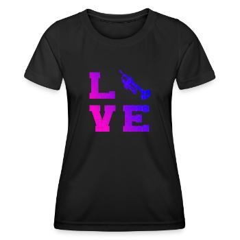 Trompette Jouant Trompette Trompette Féminine - T-shirt sport Femme - noir - Devant - AI Model Female 172 light (172cm)