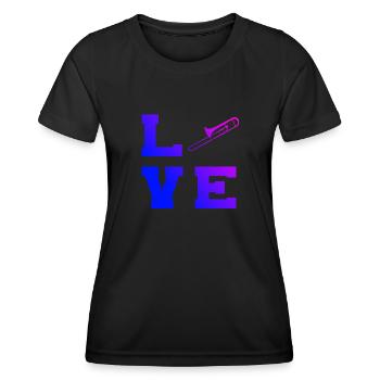 Tromboniste Brass Instrument Brass Band - T-shirt sport Femme - noir - Devant - AI Model Female 172 light (172cm)