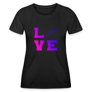 Cuivre Tromboniste Tromboniste - T-shirt sport Femme - noir - Devant - AI Model Female 172 light (172cm)