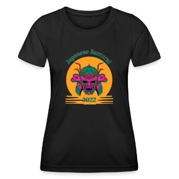 Japanese Samurai_2022 - Frauen Funktions-T-Shirt - Schwarz - Vorne - AI Model Female 172 light (172cm)