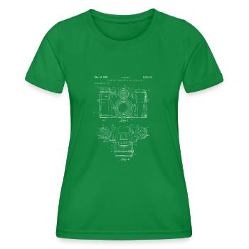 vintage film camera - Frauen Funktions-T-Shirt - Kelly Green - Vorne - AI Model Female 172 dark (172cm)
