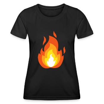 Fiery flame - Women's Functional T-Shirt - black - Front - AI Model Female 172 light (172cm)